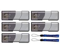 PNY 256GB USB 3.0 Flash Drive Elite Turbo Attache 3 (Five Pack) Bundle with (2) Everything But Stromboli Lanyard (P-FD256TBOP-GE)