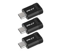 PNY 3-Pack 64GB Elite-X Fit Type-C USB 3.2 Flash Drive - Advanced Performance Up to 200MB/s Read, Convenient Portable Data Storage, Ultra Compact Fit Design, Type-C Connector