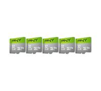 PNY 32GB Class 10 U1 V10 A1 microSDHC™ Flash Memory Card - Quick Read Speeds, UHS-I, Continuous Full HD Photo, HD Video, Fast Everyday Performance, for Tablets, Drones, Cameras, 5-Pack