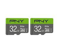 PNY 32GB Elite Class 10 U1 microSDHC Flash Memory Card 2-Pack - 100MB/s read, Class 10, U1, Full HD, UHS-I, micro SD