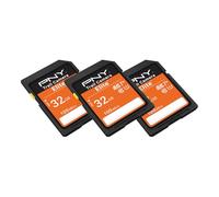 PNY 32GB Elite™ Class 10 U1 V10 SDHC Trail Camera Flash Memory Read Up to 100MB/s, UHS-I, HD Photo & Video, Outdoor Camera, DSLR Camera, Tactile Use, Wildlife Enthusiasts, 3-Pack