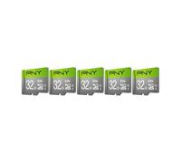 PNY 32GB Elite™ Dash Camera Class 10 U1 V10 microSDHC Flash Memory Card - up to 100MB/s Read Speed, Full HD Photo & Video, Ideal for Dash Cams, Compatible with DSLR Cameras, HD Video Cameras, 5-Pack