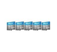 PNY 32GB Elite™ Mobile Accessories Class 10 U1 V10, A1 microSDHC Flash Memory Card for Mobile Devices - 100MB/s, Full HD, UHS-I, Micro SD 5-Pack