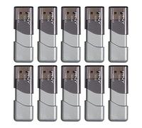 PNY 32GB Turbo Attaché 3 USB 3.0 Flash Drive, 10-Pack, Grey, P-FD32GX10TBOP-MP, 100MB/s, Light-Weight Durable - Data Storage and Transfer