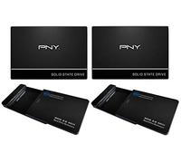PNY 480GB SSD 2 Pack CS900 2.5" Sata III Internal Solid State Drive SSD (SSD7CS900-480-RB) Bundle with (2) Everything But Stromboli SSD/HDD Enclosures USB 3.0