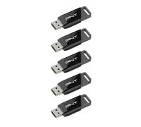 PNY 5-Pack 64GB Attaché X USB 3.2 Gen 1 Flash Drive, Advanced Performance Up to 130MB/s Read, Everyday Data Store & Transfer, Reliable Portable Storage, Durable, Type-A, Computers, Laptops, Desktops