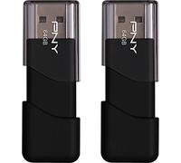 PNY 64GB Attaché 3 USB 2.0 Flash Drive, 2-Pack (P-FD64GX2ATT03-MP)