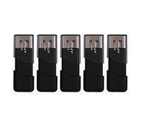 PNY 64GB Attaché 3 USB 2.0 Flash Drive, Black (Pack of 5)