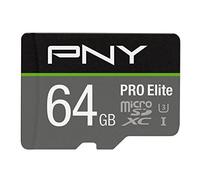 PNY 64GB PRO Elite Class 10 U3 V30 microSDXC Flash Memory Card - 100MB/s, Class 10, U3, V30, A2, 4K UHD, Full HD, UHS-I, Micro SD