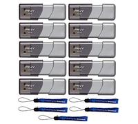 PNY 64GB USB 3.0 Flash Drive Elite Turbo Attache 3 (Ten Pack Bundle) Plus (5) Everything But Stromboli (TM) Lanyard (Model P-FD64GTBOP-GE)