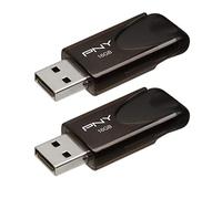 PNY - Attaché 4 16GB USB 2.0 Flash Drive - 2 Pack - Black (P-FD16GX2ATT4-GE)