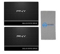 PNY CS900 480GB 2.5” Sata III Internal Solid State Drive (SSD) Two Pack for Computer & Laptop Storage (SSD7CS900-480-RB) Bundle with (1) Everything But Stromboli Microfiber Cloth