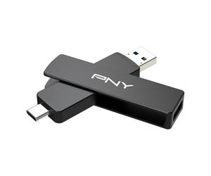PNY DUO LINK V3 512GB Flash Drive USB-C/USB-A 1000MB/s | Up to 1000MB/s Read, 800MB/s Write, Dual Connector, On-The-Go Storage, Transfer Across Smartphones/Tablets & Laptops/Desktops