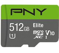 PNY Elite 512GB microSDXC Card, Up to 90MB/S - (P-SDU512U190EL-GE)