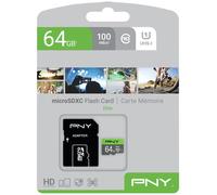 PNY Elite - Flash memory card - 64 GB - UHS-I U1 / Class10 - microSDXC UHS-I