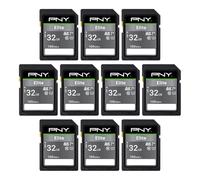PNY Elite SDHC Class 10 U1 V10 Flash Memory Pack 32GB Read up to 100MB/s, UHS-I, HD Photo, HD Videos, for Outdoor Cameras, DSLR Cameras, Use