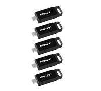 PNY Elite™ Type-C® 5-Pack 64GB USB 3.2 Flash Drive - Up to 120MB/s Read & Up to 10x Faster Write Than USB 2.0, Reliable Design, Durable & Portable For Everyday Store & Share, Type-C Connector