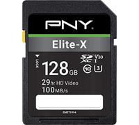 PNY Elite-X 128GB SDXC Memory Card C10 U3 | Up to 100MB/s Read, 4K Ultra HD, Full HD Photo, Smooth Content Capture, For DSLR Camera, Point & Shoot Camera, Video Camera