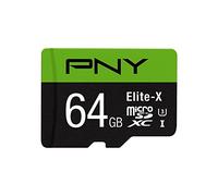 PNY Elite-X 64GB microSDXC Card with Adapter - UHS-I, U3 - up to 90MB/sec (P-SDU64U390EX-GE)