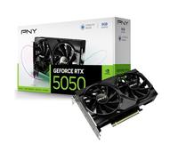 PNY NVIDIA GeForce RTX™ 5050 Dual Fan, Graphics Card (8GB GDDR6, 128-bit, SFF-Ready, PCIe® 5.0, HDMI®/DP 2.1, 2-Slot, NVIDIA Blackwell Architecture, DLSS 4)