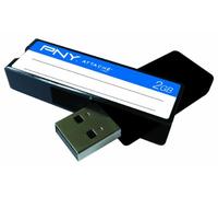 PNY Label Attache 2 GB USB 2.0 Flash Drive P-FD2GB/BLUBTS-EF (Blue)