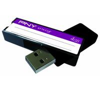 PNY Label Attache 4 GB USB 2.0 Flash Drive P-FD4GB/PRPBTS-EF (Purple)