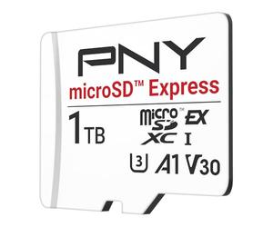 PNY microSD Express microSDXC UHS-I U3 V30 A1 1TB memory card, up to 890/850 MB/s read/write, ideal for microSD Express enabled devices such as Nintendo Switch 2
