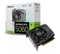 PNY NVIDIA GeForce RTX 5060 8GB GDDR7 Graphics Card 3840 CUDA Cores 2280 MHz Core Clock Single Fan 3x DisplayPorts / 1x HDMI Port