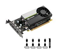 PNY Nvidia Quadro T1000 4GB GDDR6 Single-Slot Low Profile Graphics Card - 896 CUDA Cores, 128bit, 160GB/s, 4 x Mini DisplayPort 1.4, 50W Power Consumption, PCI Express 3.0 x16