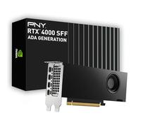 PNY RTX4000 SFF Ada Lovelace Professional Graphics Card, 20GB DDR6, 4 miniDP (DP adapter), 6144 CUDA Cores, Dual-Slot, Low Profile, Retail
