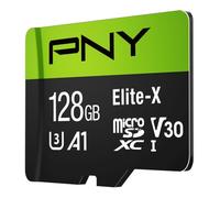 PNY P-SDU128U3WX-GE 128GB Elite-X microSDXC Class 10 Card | Up to 100MB/s reading, UHS-I, 4K UHD, Full HD, smartphones, tablets, drones, surveillance cameras, video cameras, computers