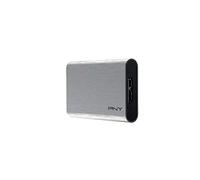 PNY Portable SSD Elite Silver USB 3.1 (960GB) PSD1CS1050S-960-RB, Brush Grey