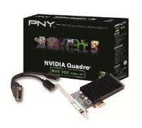 PNY Quadro NVS 300 Graphics Card PCI-e 512MB GDDR3 Memory Dual DP/DVI 1 GPU