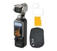 PNY Xtra Muse Gimbal Action Camera (4 Items) | 1 CMOS, 3-Axis Gimbal, 2 OLED, 4K Video, Pny 128GB Microsd, Travel Case and Screen Protectors, (2 Pack)