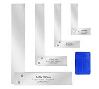 PNYZIK Square Set - 2" 3" 4" 6" High Precision Steel Carpentry Squares for Engineer Students & Woodworking Machinery