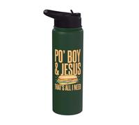 Po Boy & Jesus - That's All I Need Stainless Steel Insulated Water Bottle