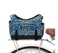 Po Campo Katy Bike Trunk Bag - Rear Bicycle Rack Storage - Waterproof, Colorful Bike Bag That Easily Converts to a Crossbody for Women and Men (Bubbly)
