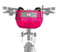 Po Campo Kids Bicycle Basket - Whoosh Bike Basket - Front Frame Handlebar Bag - Waterproof Fabric Bike Basket for Boys, Girls, Toddlers Bike or Scooter (Pink Sorbet)
