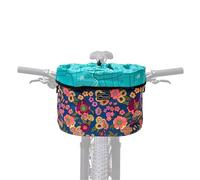 Po Campo Pinellas Bike Basket - Large Bicycle Basket for Pets or Storage - Sturdy Handlebar Bag for Cycling with Your Dog - Removable Shoulder Strap to Use as Tote (Meadow)