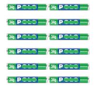 PO Original LO Mint Tubes, 12 x 34g Rolls Multipack - Peppermint Mints Sweets for Your Fresh and Minty Breath - Iconic Retro Hard Candy Sweets