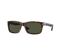 Persol PO3048S 24/31 Man Sunglasses Acetate Turtle Green Squared Normal