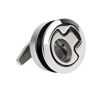 POABCVYD 316 Stainless Steel Boat Waterproof Turning Lock Flush Pull Lift Handle Yacht Hatch Cabinet Turning Lock Hatch Latch