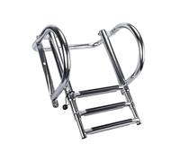 POABCVYD Boat Acssories Stainless Steel Boat Boarding Telescoping Ladder Sliding Folding Swimming Launching Ladder With Handrail