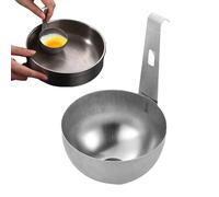 Poached Egg Cooker, Poached Frying Pan - Stainless Steel Poached Egg Pan, Round Steam Paper, Non-stick Cup Holder for Kitchen Picnic, Breakfast, Home