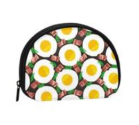 Poached Eggs Bacon Rosemary Coin Purse, Cute Mini Coin Purse for Women, Small Change Purse Coin Pouch