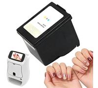 POADGBCN 3D Nail Printer Ink Cartridge Replacement 800 Nails High Capacity Vibrant HD Printing for Nail Art Studios Home DIY Beauty(Whiteinkcartridge)