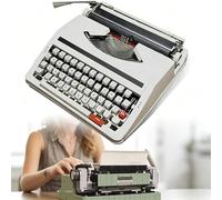 POADGBCN Classic 1980s Manual Typewriter Portable Retro English Machine Mechanical Nostalgia Word Processor for Home Office(Black)