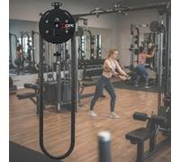 POADGBCN Endless Rope Trainer Closed-Loop Nylon Suspension Pulley System Portable Infinity Rope Machine for Strength Training(Black)