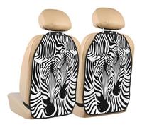 Poadnly Abstract Animal Zebra Print,2 Pack Car Seat Kick Mats Back Seat Protector Durable Back Seat Organiser