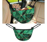 Poadnly Abstract Nature Emerald Green Shams, Car Seat Organiser, Drawstring Multi-Purpose Storage Bag for Camping Shopping Travel